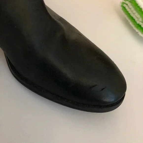 Lauren Ralph Lauren 7B Two Tone Brown and Black Leather Riding Boots Womens - Picture 11 of 14